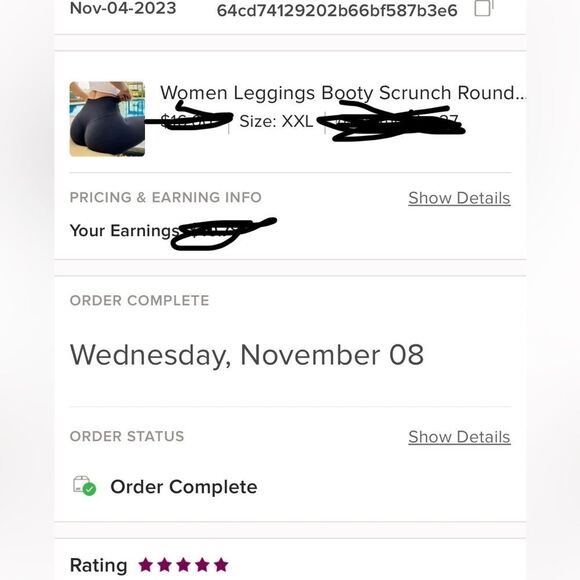 Women Leggings Booty Scrunch Round High Waist Butt Yoga Legging Fitness Pants - Picture 8 of 9